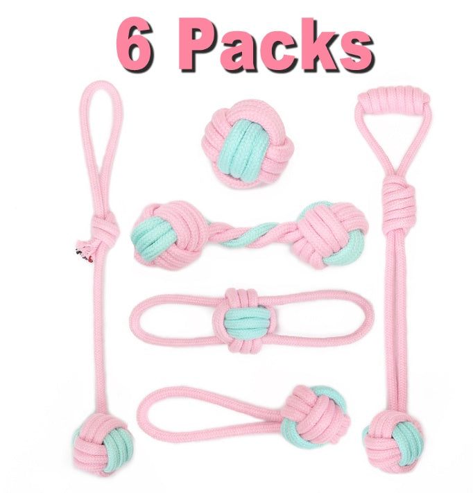 Cotton Rope Dog Chew Toy, Small Dog Toy Teeth Clean