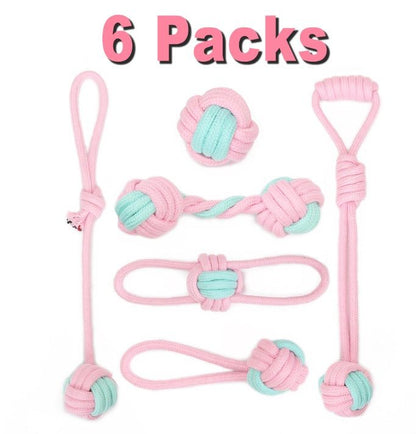 Cotton Rope Dog Chew Toy, Small Dog Toy Teeth Clean