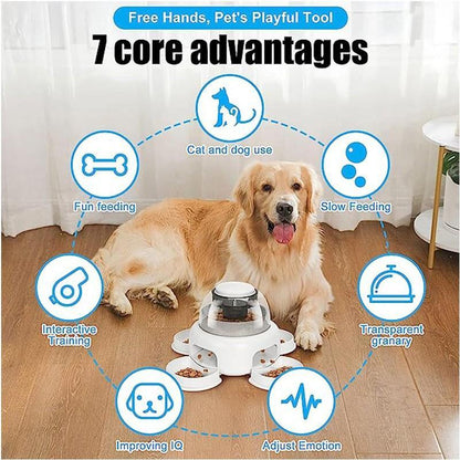 Dog Press Leakage Food Feeder Automatic Pet Feeder Dispenser