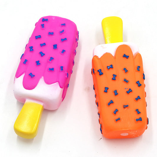 Dog Vinyl Sound Toys, Popsicle Ice Cream Dog Toy