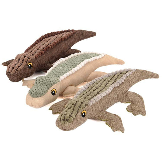 Sound Crocodile Plush Dog Toy