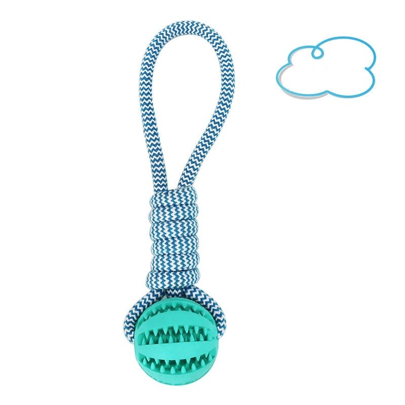 Interactive Treat Rope Dog Toy Ball, Bite Resistant Dog Toot