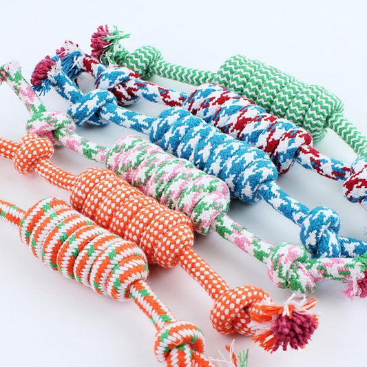 Pet cotton rope toy molar bite rope