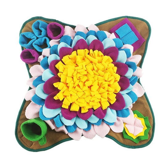 Pet Snuffle Mat For Dogs, Interactive Dog Feed Game, Sunflower Suction Cups Dog Treats Feeding Mat