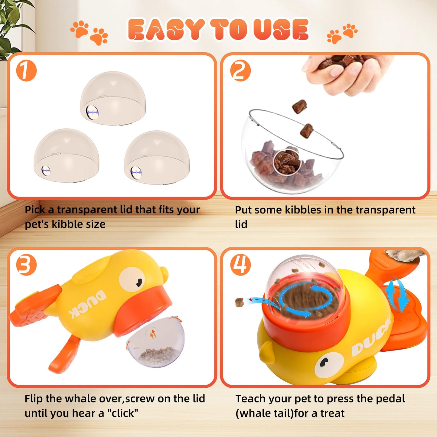 Duck-Shaped 2-in-1 Interactive Dog Slow Feeder