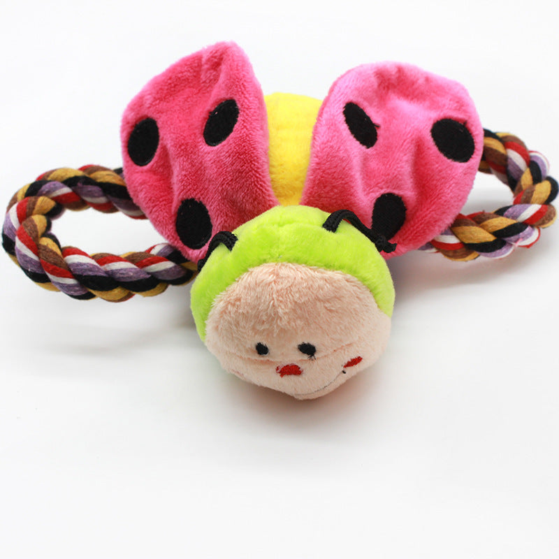 Plush Insect Beetle Pet Toy Sound Dog Toy