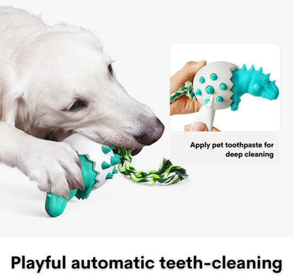 Dog Teething Toy, Durable Rubber Chew Dog Toy, Dog Fetch Toy With Rope