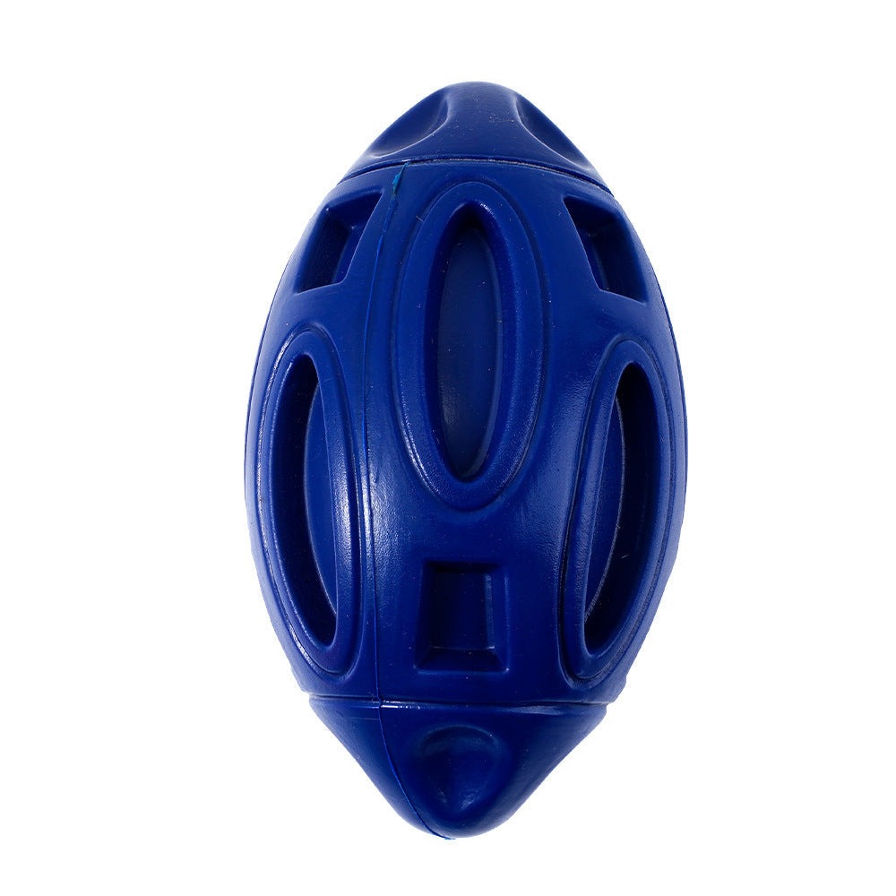 Rubber Dog Toy, Rugby Wear-Resistant Bite-Resistant Sounding Dog Ball