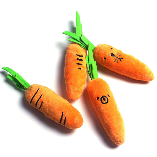 Carrot Squeaking Dog Toy