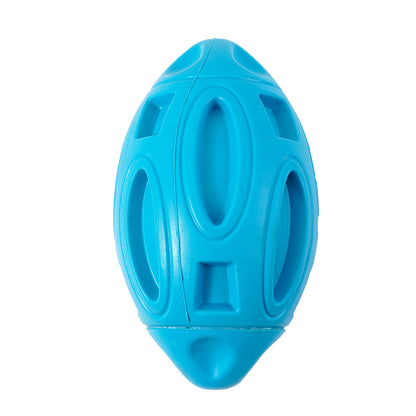 Pet Supplies Dog Toys Rubber Sounding Rugby Wear-Resistant Bite-Resistant Sounding Dog Ball