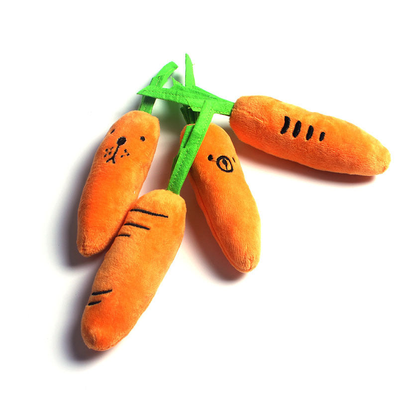 Carrot Squeaking Dog Toy