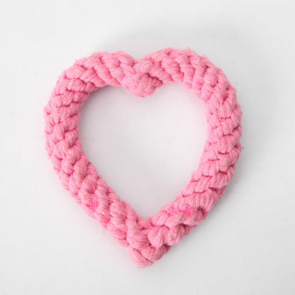 Simple Dog Cotton Rope Woven Love Toy