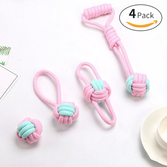 Pet Bite Resistant Cotton Rope Ball Cat And Dog Toy